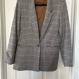 Old Navy Black and White Houndstooth Blazer